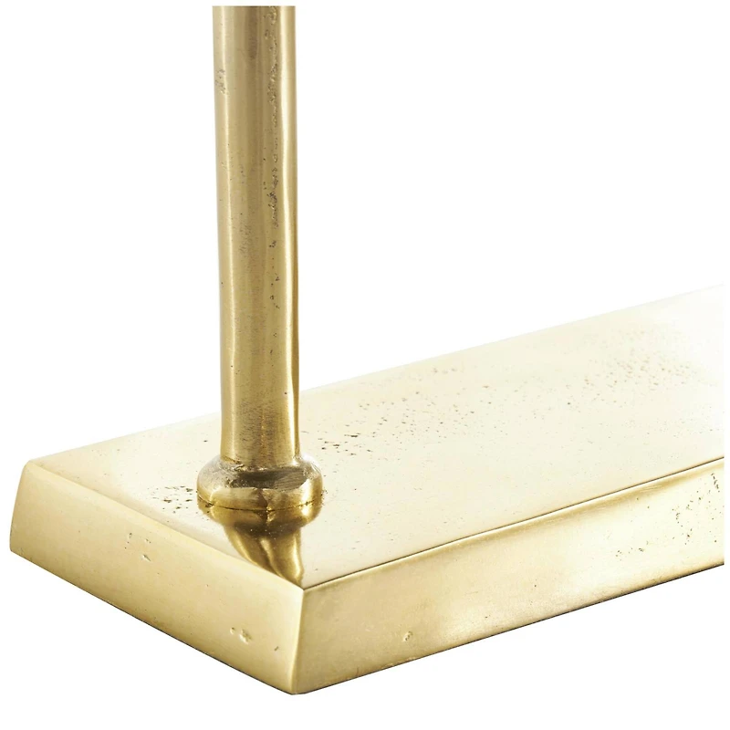 20" Black Marble Abstract Textured Disk Sculpture