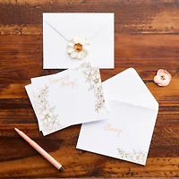 Gold Floral Flat Cards & Envelopes by Recollections™, 4.25" x 5.5"