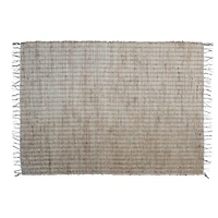 Hello Honey® Natural Boho Woven Jute & Cotton Rug with Fringe, 72" x 48"