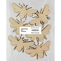 Essentials by Leisure Arts Flat Wood Bee, 24ct.