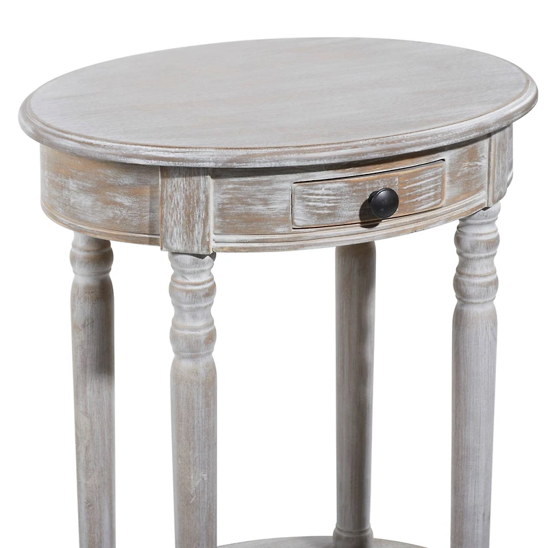 Light Brown Wood Farmhouse Accent Table