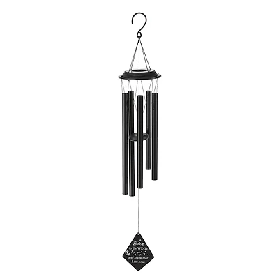 Glitzhome® 38" Matte Black Metal Black Windchime