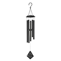 Glitzhome® 38" Matte Black Metal Black Windchime