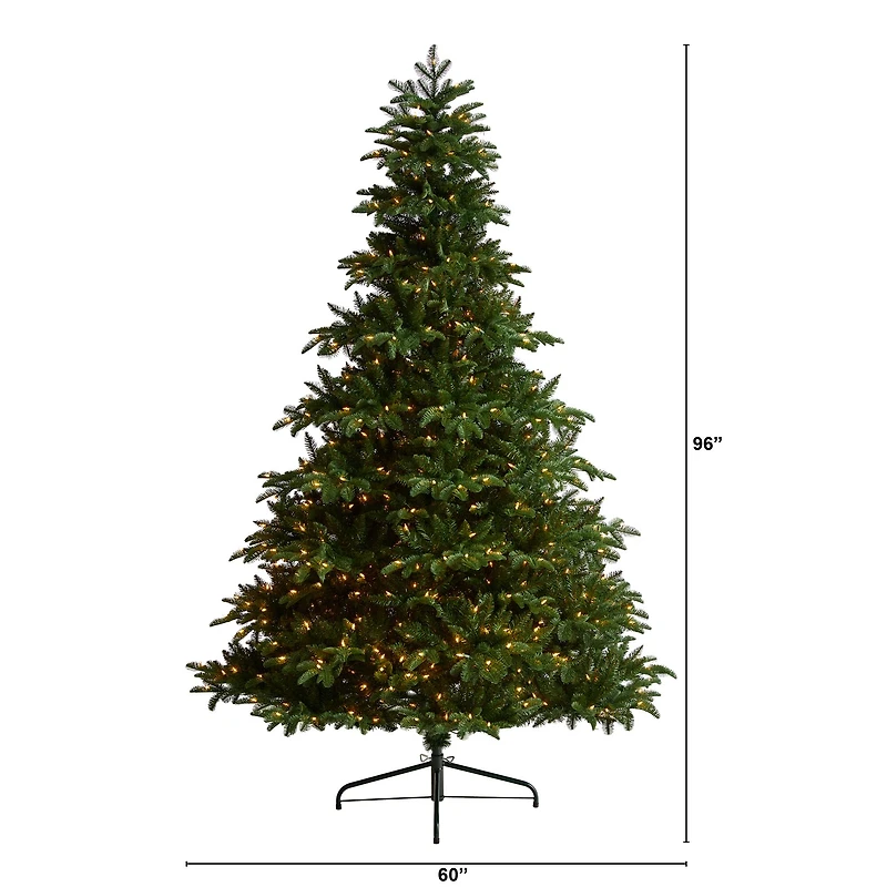 8ft. Pre-Lit South Carolina Spruce Artificial Christmas Tree, Clear Lights