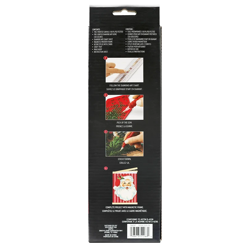 8" x 10" Jolly Santa Diamond Art Kit with Frame by Make Market®