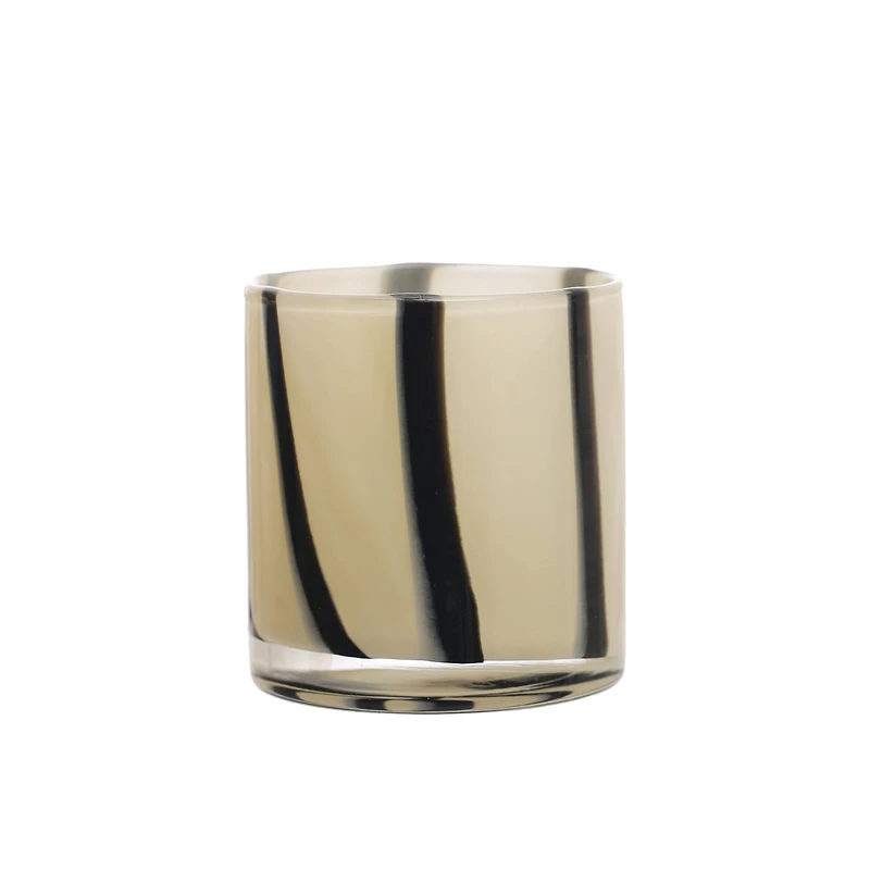 Hello Honey® 4" Striped Glass Votive Candle Holder