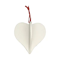4" DIY Ceramic Slatted Heart Ornament by Make Market®