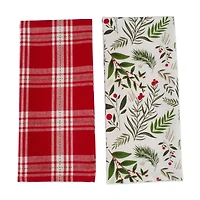 DII® Boughs Of Holly Dishtowel Set