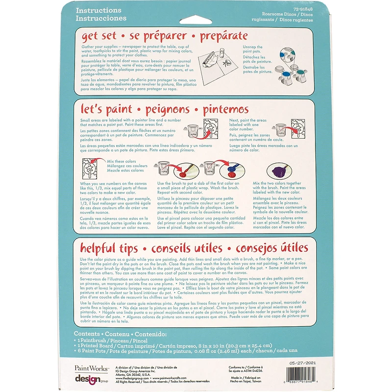 PaintWorks™ Roarsome Dinos Paint by Number Kit