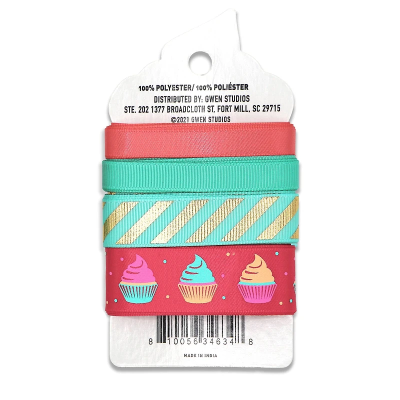 Gwen Studios Cupcakes Printed Ribbon Pack