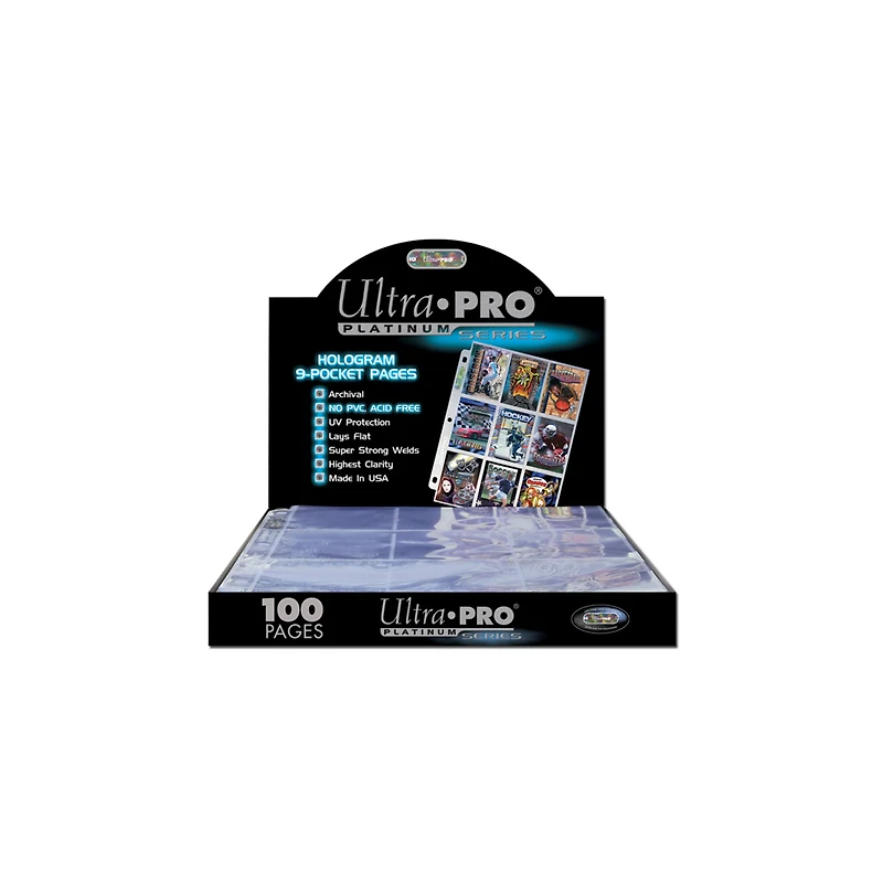 Ultra Pro Platinum 9-Pocket Sheets, 100ct.