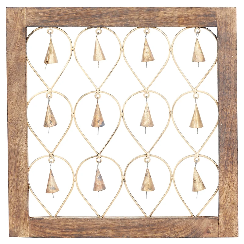 16" Brown Mango Wood Farmhouse Wall Decor, 2ct.