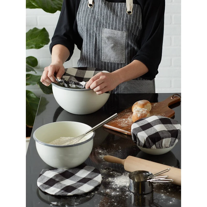 DII® Assorted Buffalo Check Woven Dish Cover Set