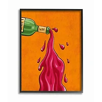 Stupell Industries Wine Splash Wall Art in Black Frame