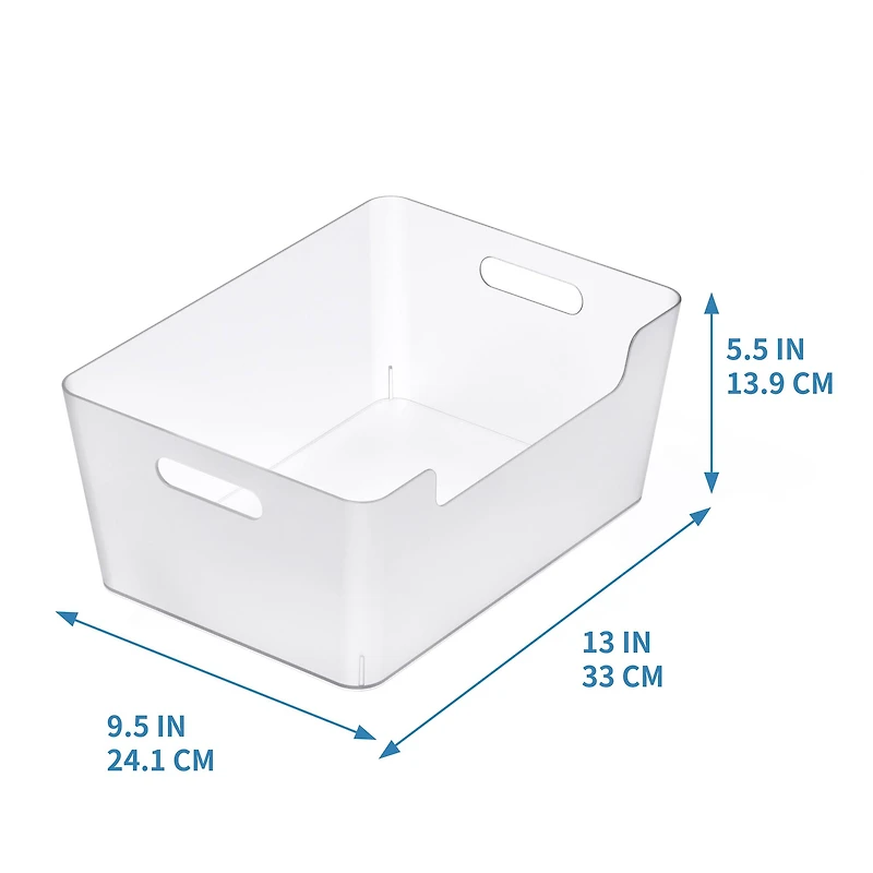 12 Pack: Large Clear Open Storage Bin by Simply Tidy®