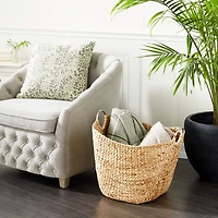 Large Brown Seagrass Contemporary Storage Basket