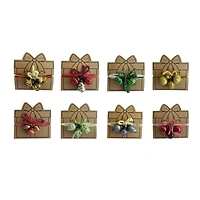 Hello Honey® Glass Ornament & Metal Bell Cluster Gift Topper Set with Ribbon Wrap