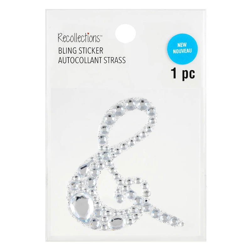 Silver Glitter Ampersand Bling Sticker by Recollections™