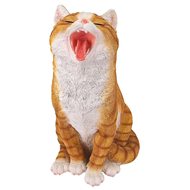 Design Toscano 12" Lazy Daze Kitty Yawning Cat Statue