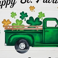 Glitzhome® 24" St. Patrick's Truck Wooden Wall Décor