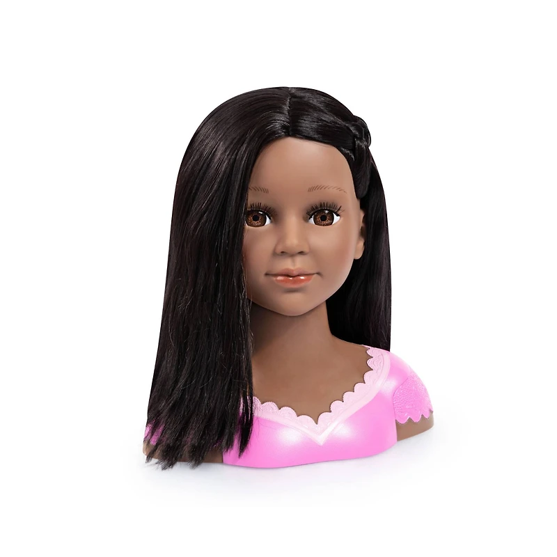 Bayer Design Charlene Super Model Black Haired Styling Head with Makeup