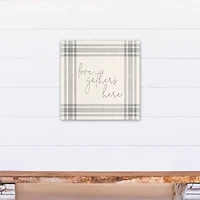 Love Gathers Here 16" x 16" Canvas Wall Art
