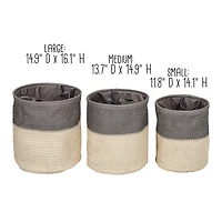 Honey Can Do Gray Flexible Laundry Basket Set