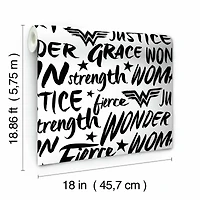 RoomMates Wonder Woman Script Peel & Stick Wallpaper