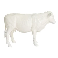 Hello Honey® 12" White Rustic Farmhouse Cow Taper Candle Holder