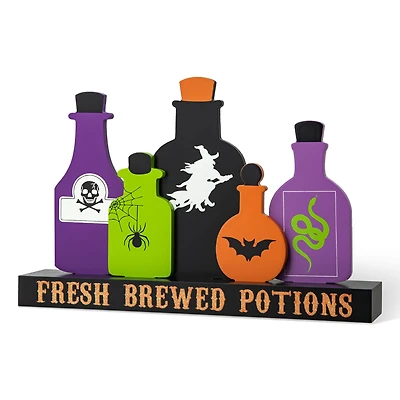 Glitzhome® 14" Halloween Poison Bottles Table Décor