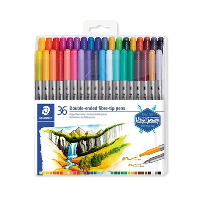 Staedtler® 36-Color Double-Ended Fiber Tip Pens