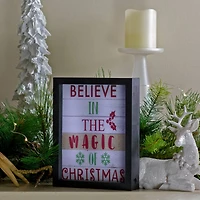 LED Lighted 'Believe in the Magic of Christmas' Shadow Box Wall Art
