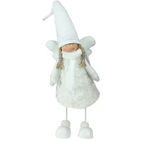 27" White Bobble Girl Angel Christmas Tabletop Figurine