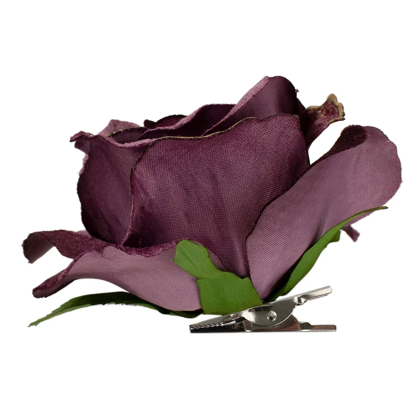 3" Pink Velvet Rose Clip-On Ornament