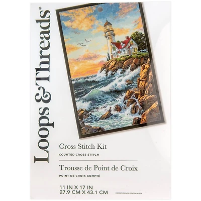 Lighthouse Counted Cross Stitch Kit by Loops & Threads®