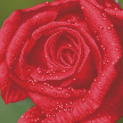 Diamond Dotz® Intermediate Rose Dew with Frame Diamond Painting Kit
