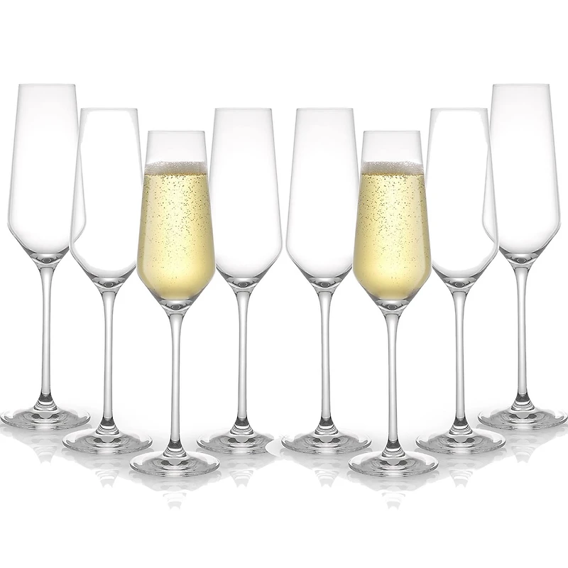 JoyJolt® 7oz. Layla Crystal Champagne Glasses, 8ct.