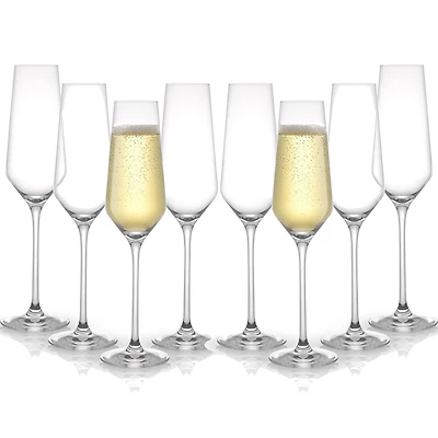 JoyJolt® 7oz. Layla Crystal Champagne Glasses, 8ct.