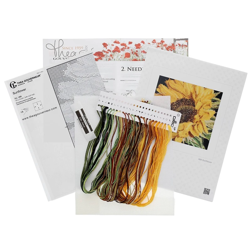 Thea Gouverneur Sunflower Cross Stitch Kit