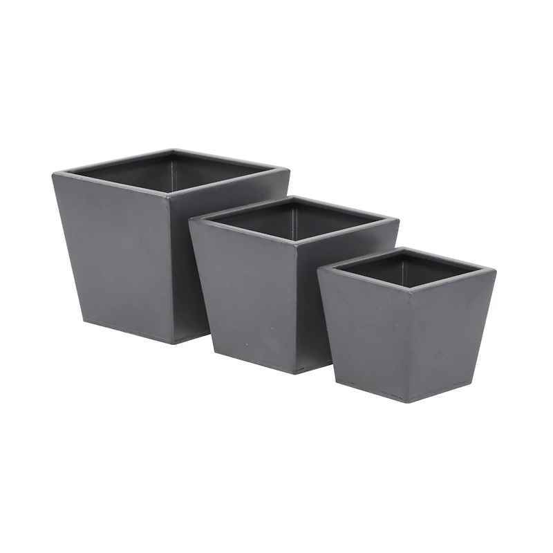 Grey Modern Planter, Set of 3" 8", 6", 5"