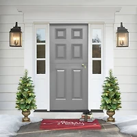 3ft. Pre-Lit Magnolia Leaf Artificial Potted Christmas Tree, Warm White LED Lights