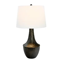 Hello Honey® 28" Hammered Metal Table Lamp with Linen Shade
