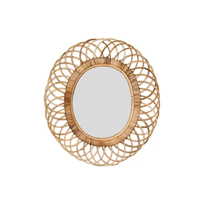 Hello Honey® Oval Woven Bamboo Wall Mirror
