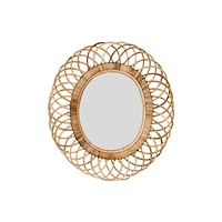 Hello Honey® Oval Woven Bamboo Wall Mirror