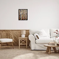 Stupell Industries Autumn Birch Trees Abstract Leaves Floater Framed Art