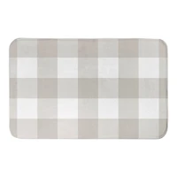 Designs Direct Tan Buffalo Check Bath Mat, 34" x 21"