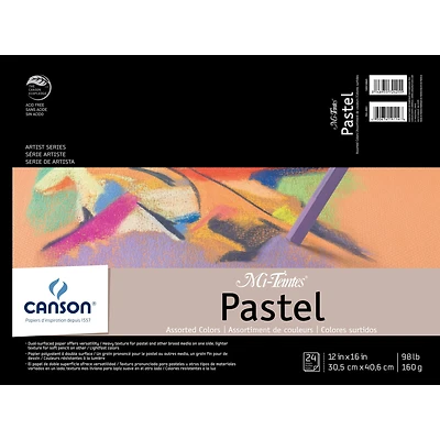 Canson® Mi-Teintes® Assorted Colors Pastel Paper Pad, 12" x 18"