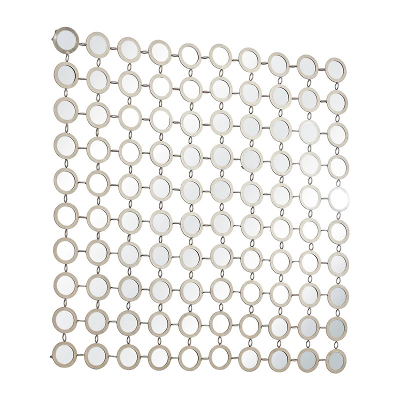 Gold Glam Metal Wall Mirror, 40" x 40"