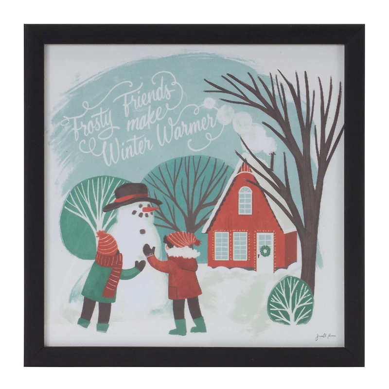 Framed Winter Scene Wall Art Set