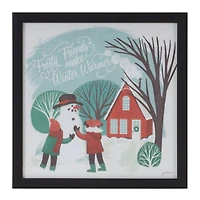 Framed Winter Scene Wall Art Set